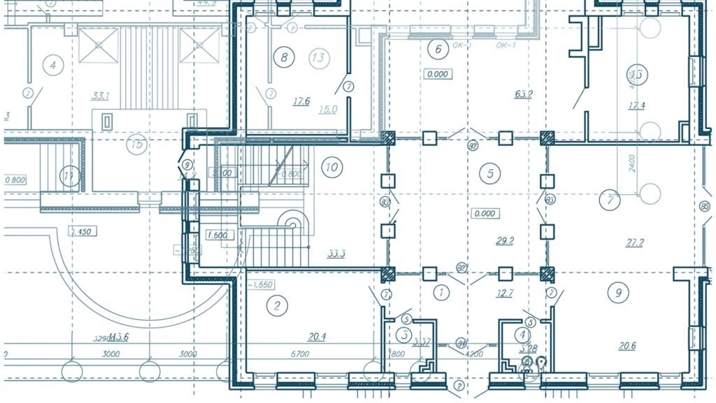 High-quality blueprint printing process for architectural and engineering drawings.